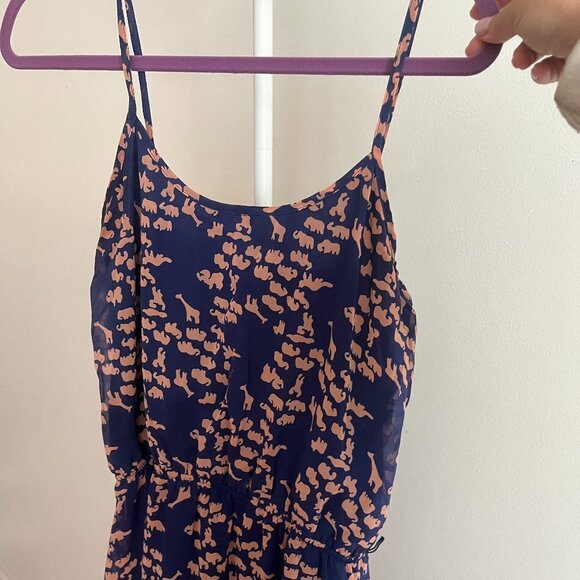 Peaches N Cream Elephant Print dress High Low design size Medium - Picture 2 of 9